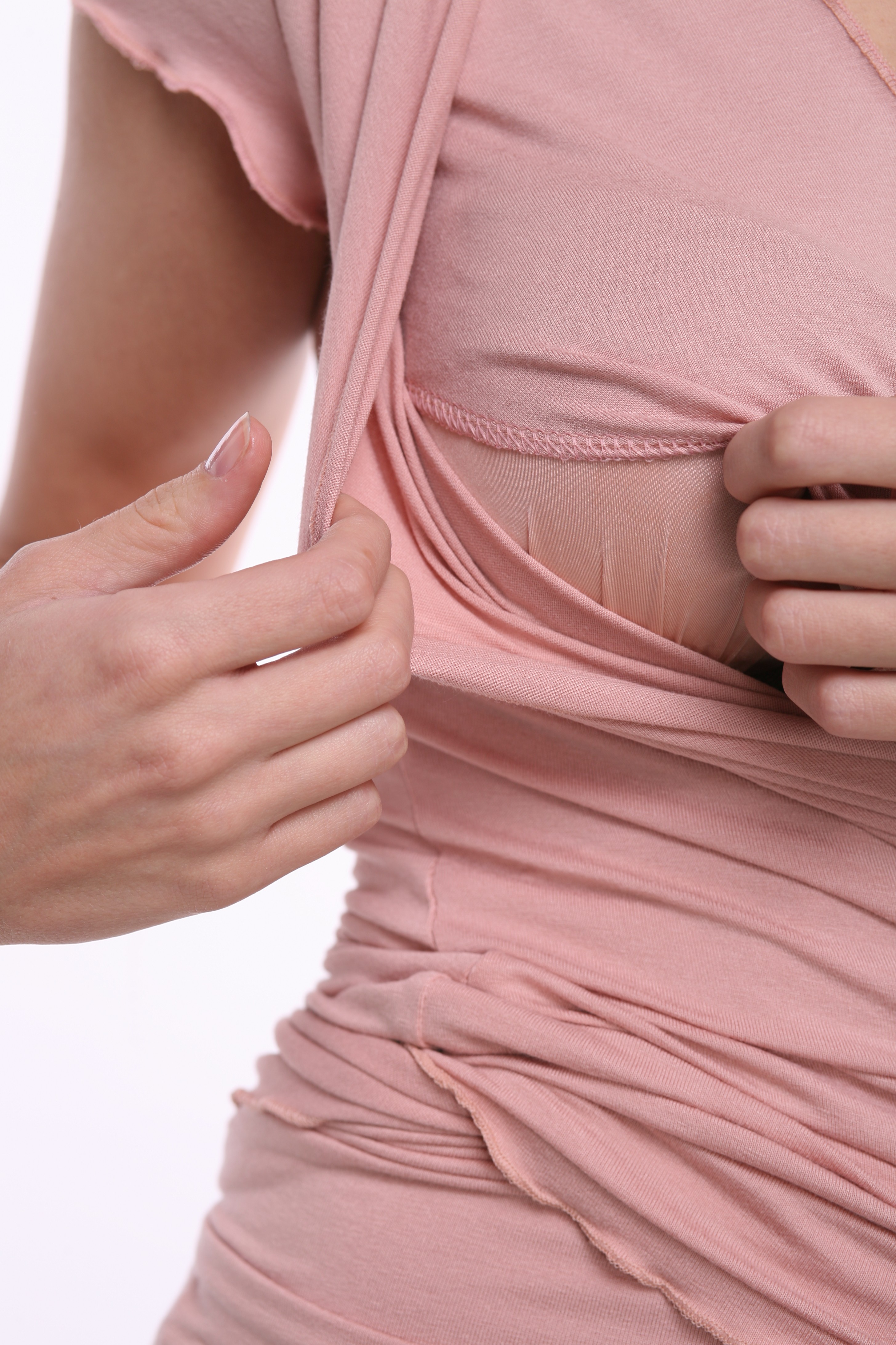 Sasienama tunika ar īsām piedurknēm grūniecībai un zīdīšanai - size XL